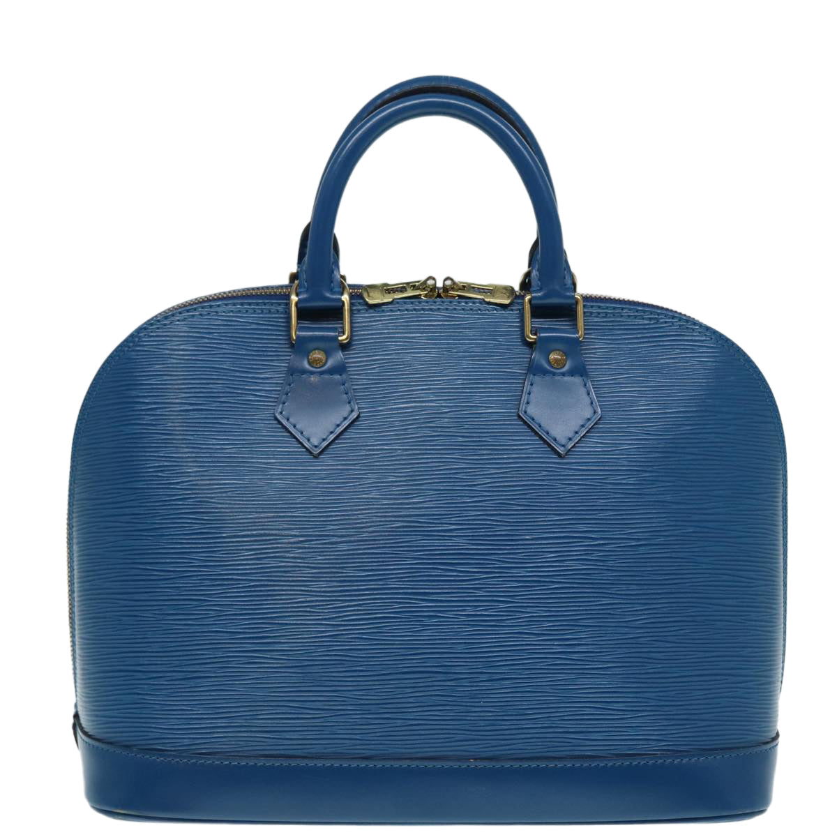 Louis Vuitton Alma Blue Leather Handbag