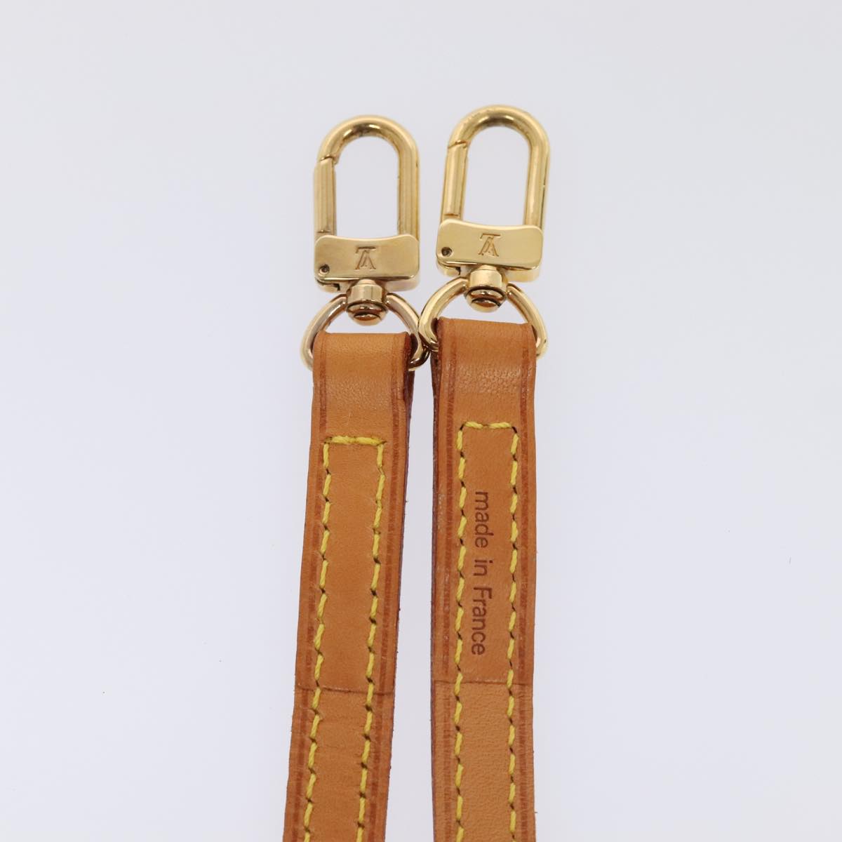 Louis Vuitton Shoulder Strap Beige Leather Bag Jewelry