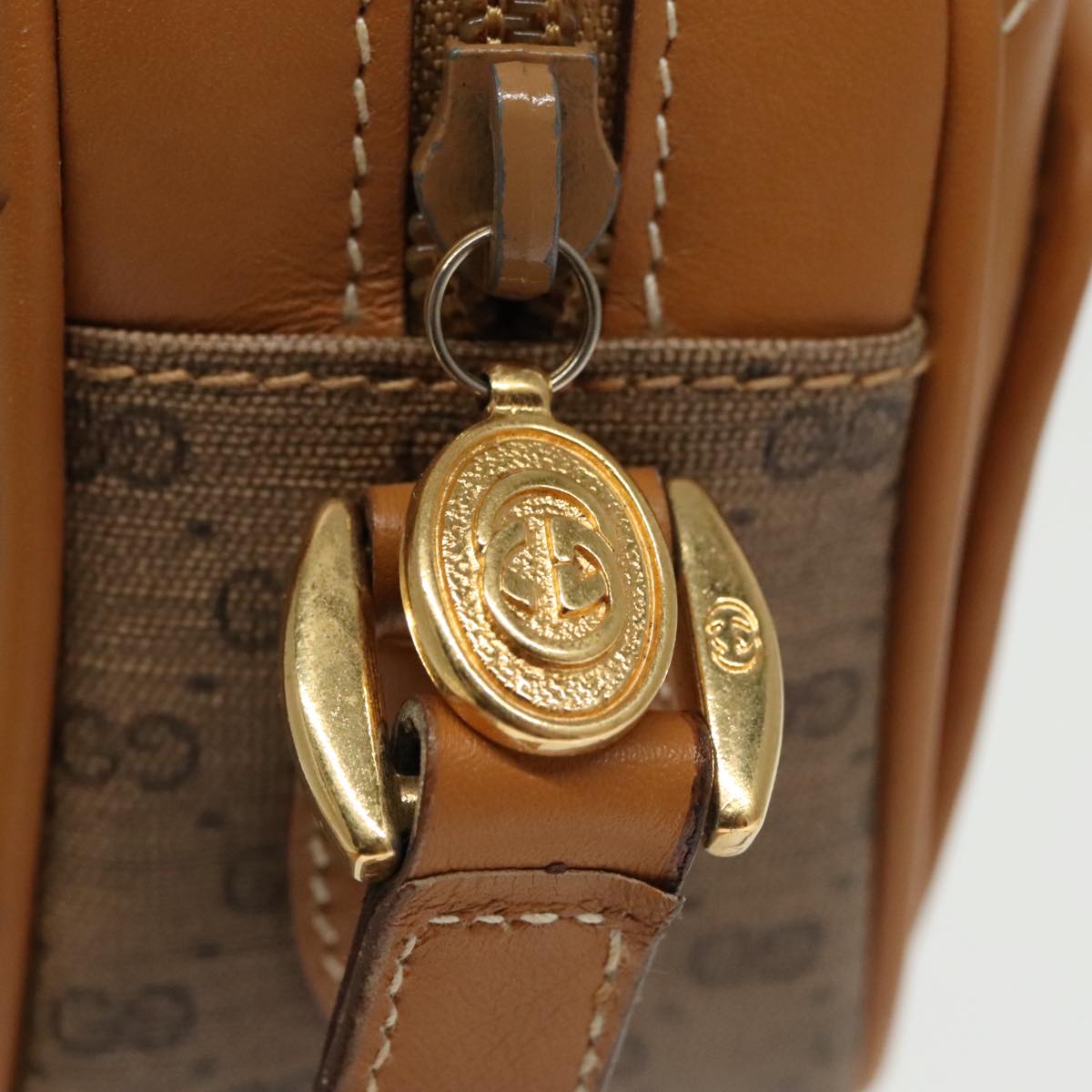 Gucci Micro Small Gg Canvas Brown Canvas Shoulder Bag