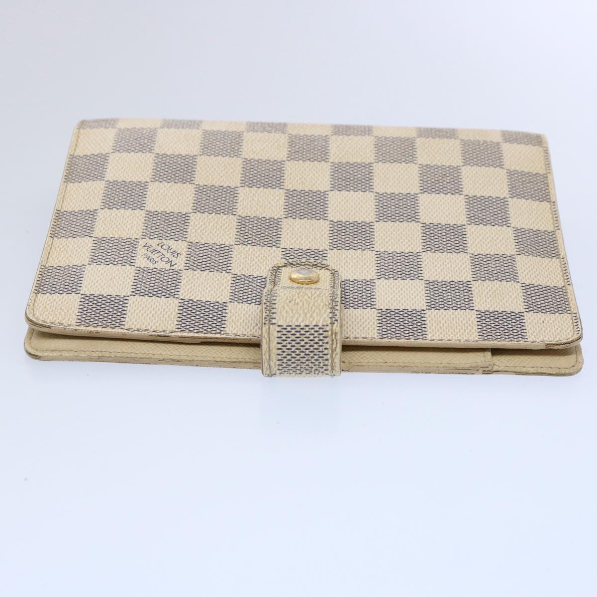 Louis Vuitton Agenda Mm White Canvas Wallet
