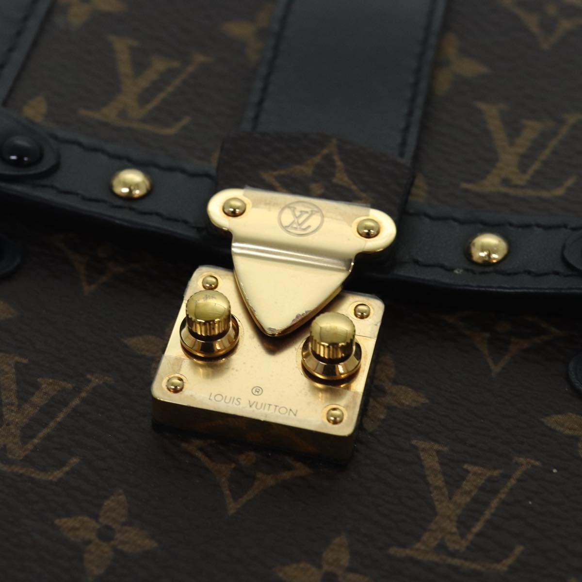 Louis Vuitton Trunk Brown Canvas Shoulder Bag