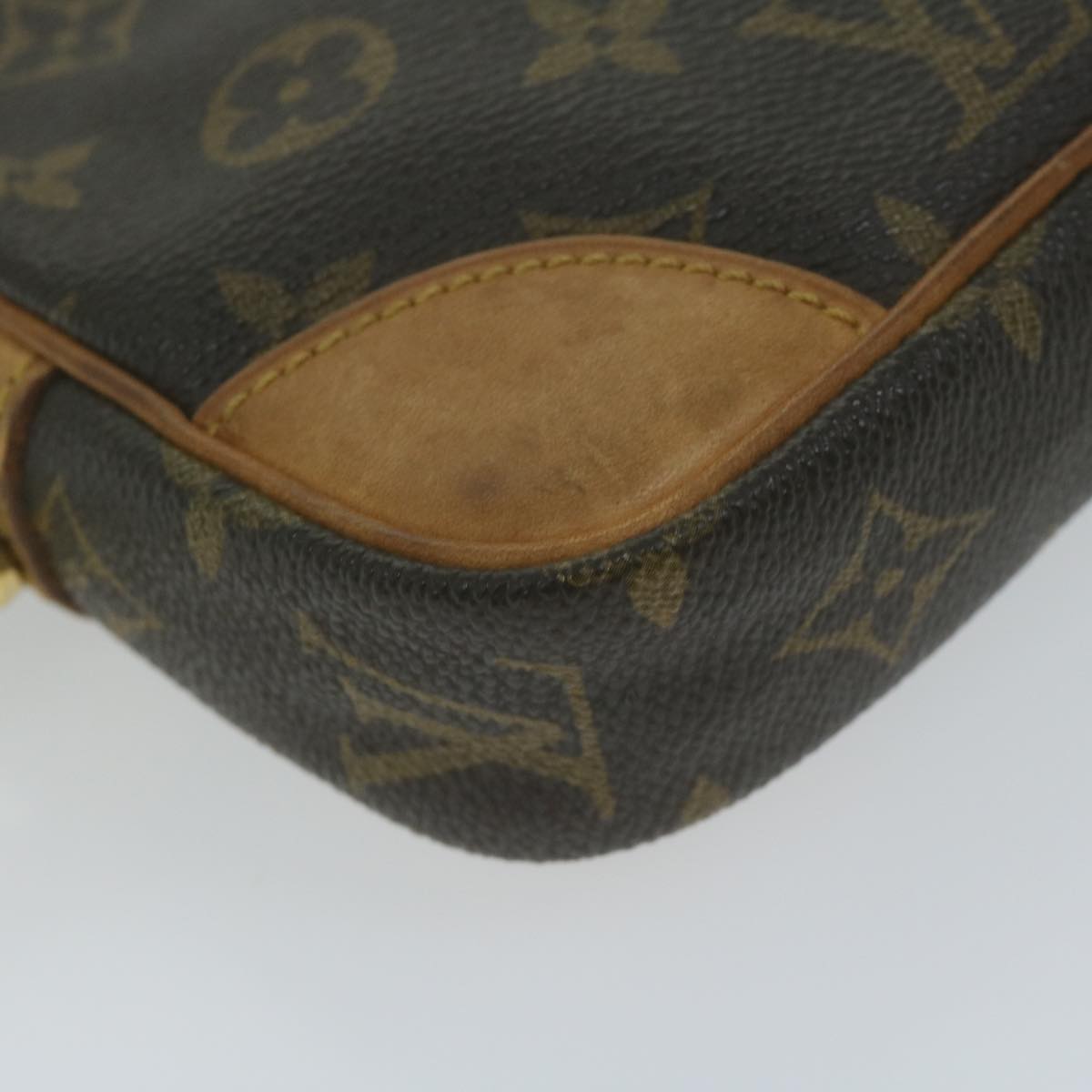 Louis Vuitton Marly Dragonne Brown Canvas Clutch Bag