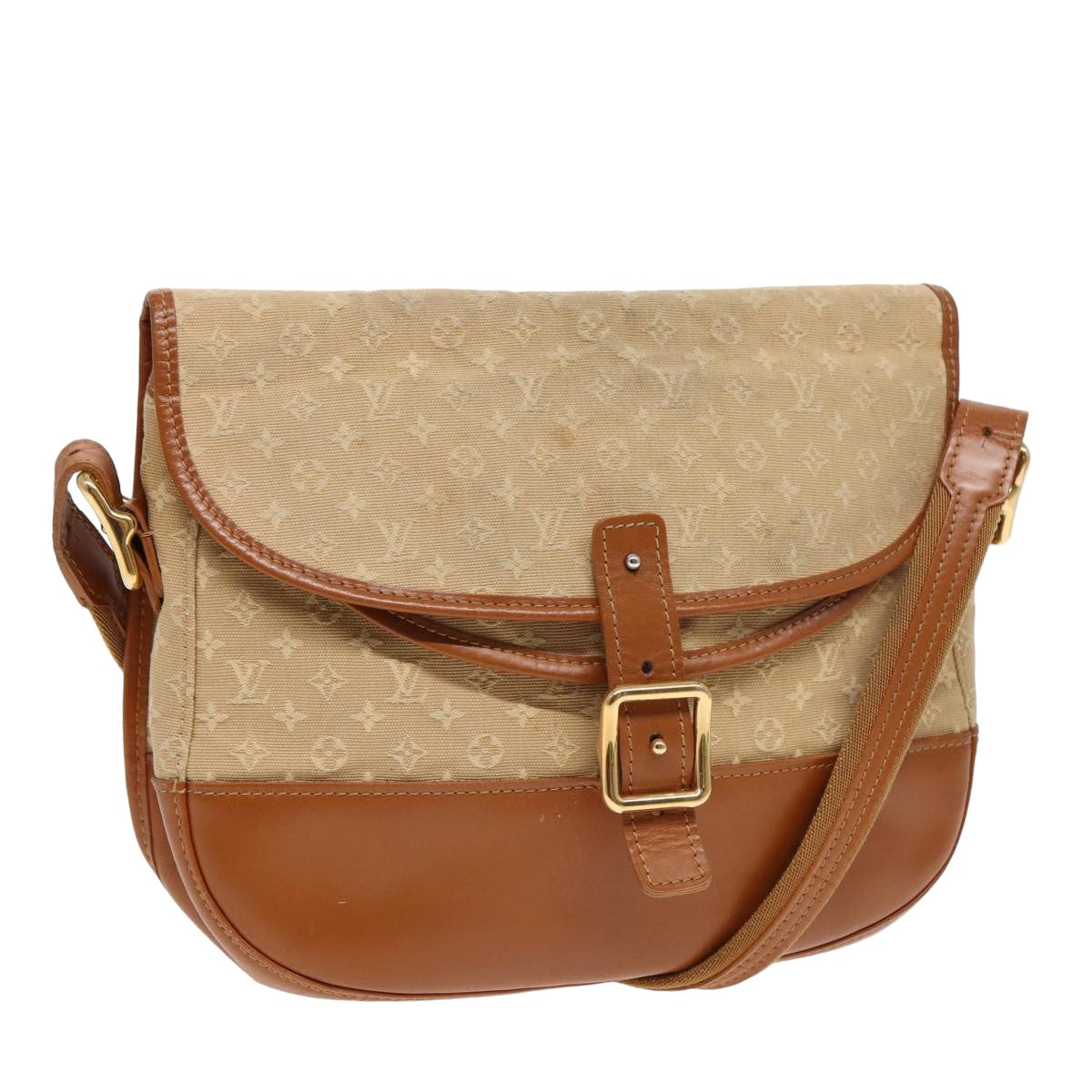 Louis Vuitton Belaia Beige Canvas Shoulder Bag
