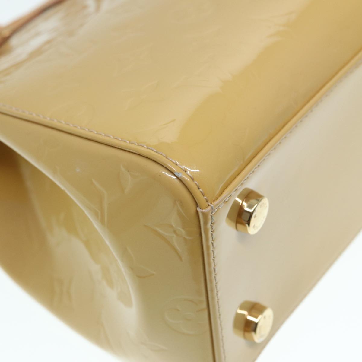 Louis Vuitton Blair Beige Patent Leather Handbag