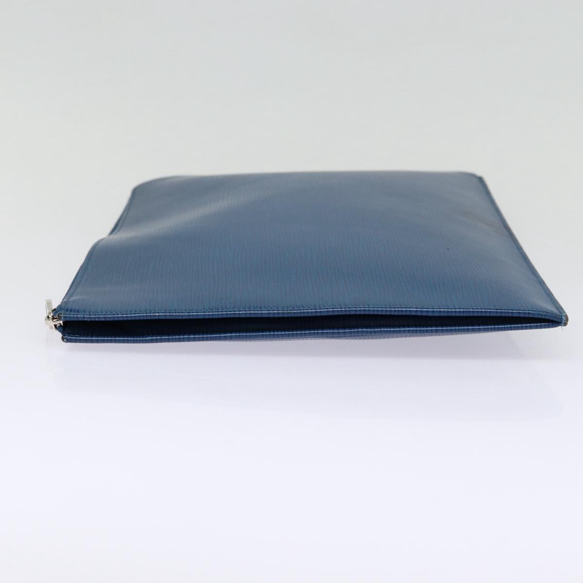 Louis Vuitton Pochette Jour Blue Leather Clutch Bag