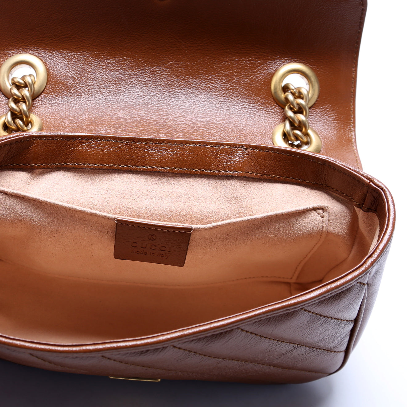 446744 Marmont Diagonal Leather Shoulder Mini Flap