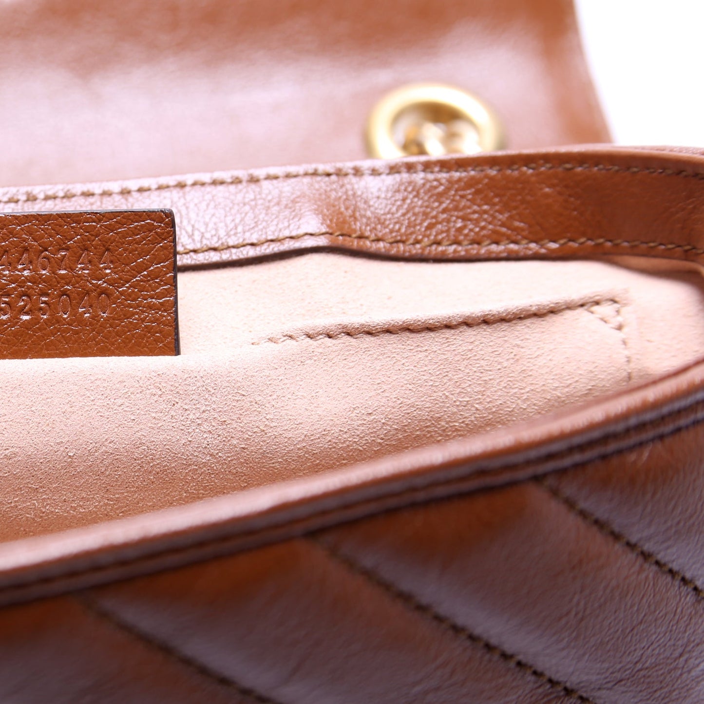 446744 Marmont Diagonal Leather Shoulder Mini Flap
