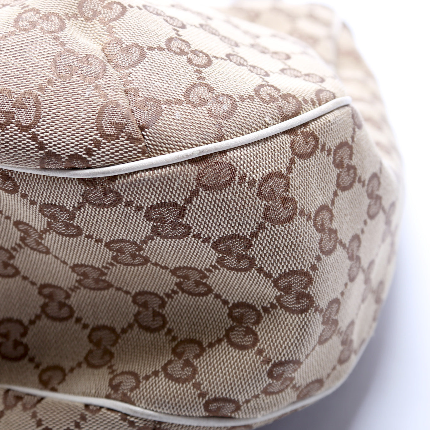 233604 GG Canvas New Ladies Web Large Hobo