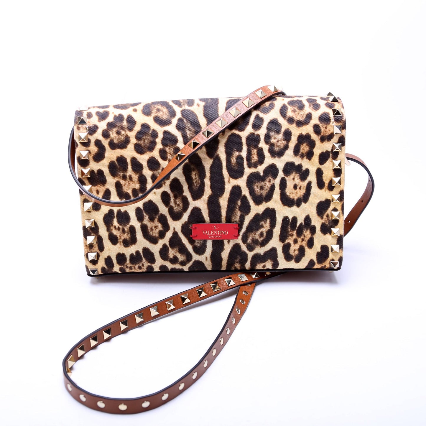 Rockstud Canvas Medium Fliplock Crossbody