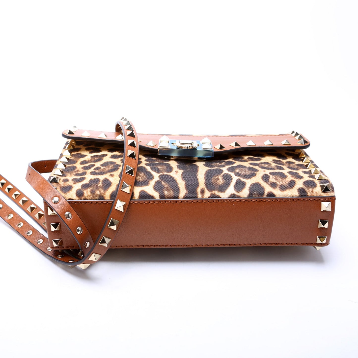 Rockstud Canvas Medium Fliplock Crossbody