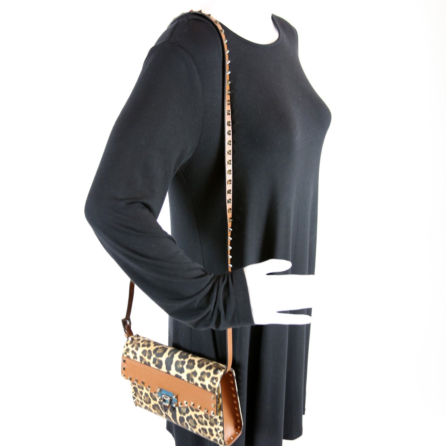 Rockstud Canvas Medium Fliplock Crossbody