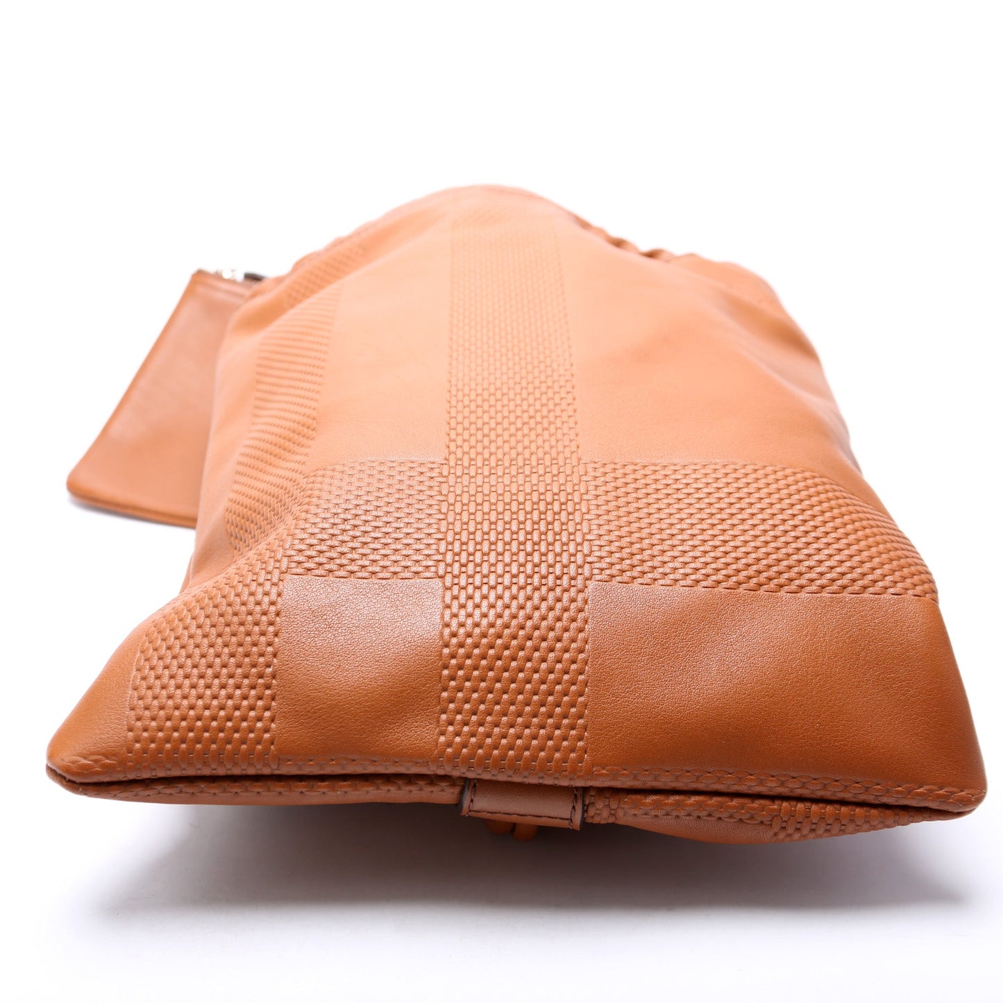 Drawstring Backpack w/ Pouch Embossed Leather
