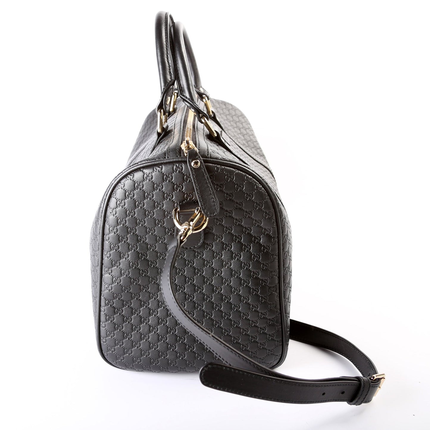 449646 Boston With Strap Micro Guccissima