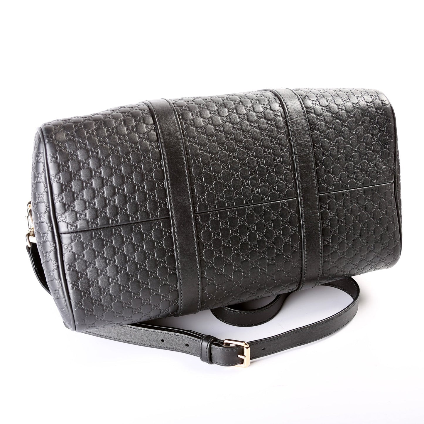 449646 Boston With Strap Micro Guccissima
