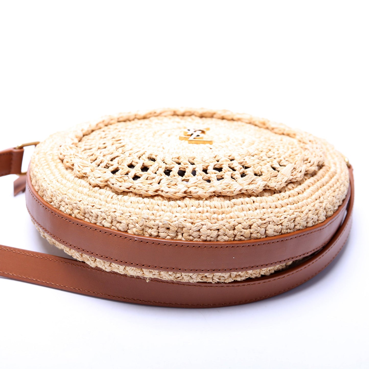 Raffia Woven Sac Round Crossbody