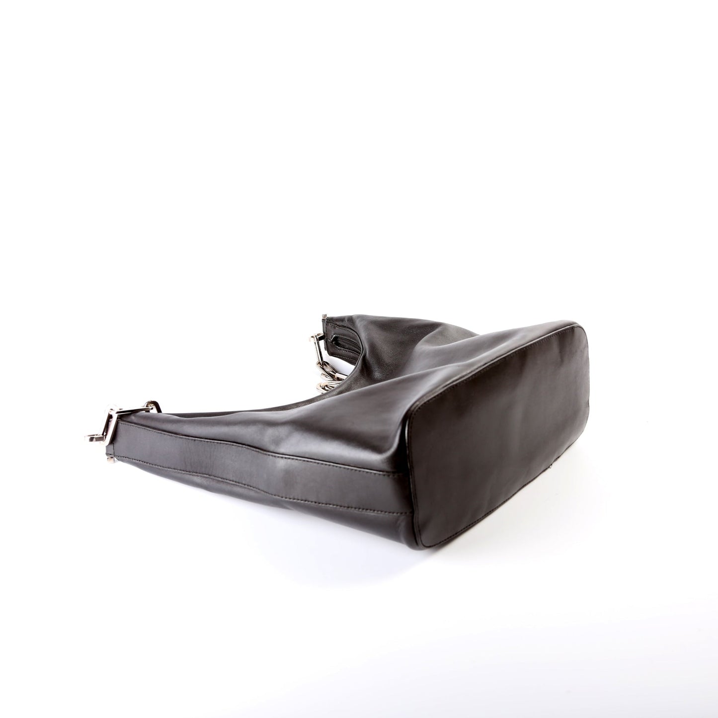 01 3874 Leather Chain Shoulder Bag