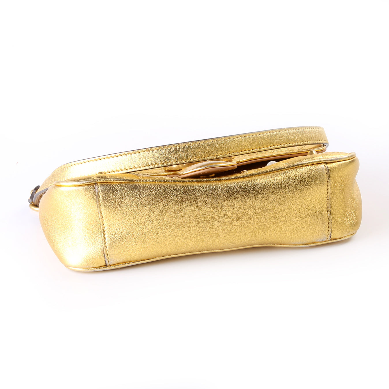 446744 Marmont Pearl Stud Leather Shoulder Mini Flap