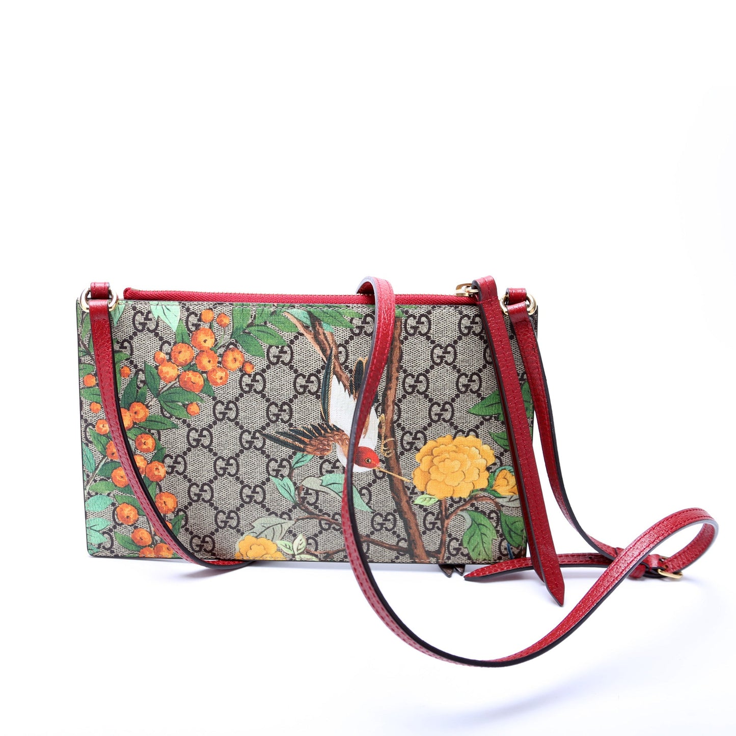 454111 GG Supreme Tian/Bengal Double Zip Shoulder Bag