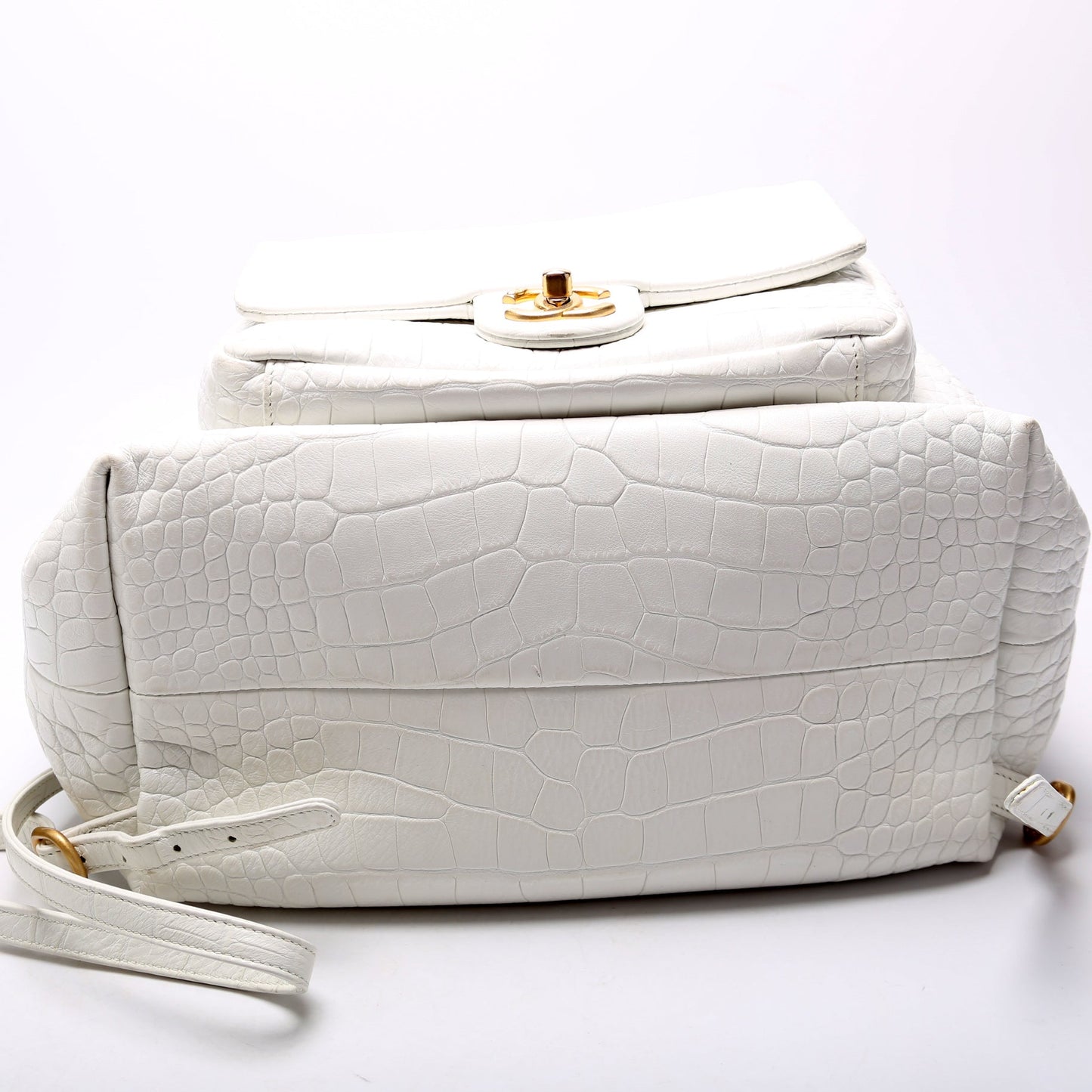 Drawstring Backpack Crocodile Embossed 28M