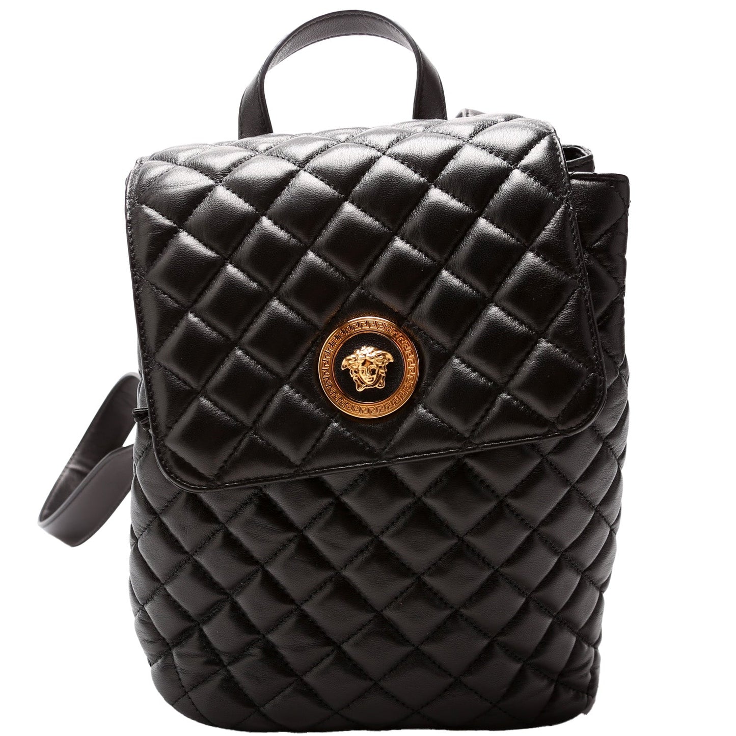 Medusa Quilted Leather Small Backpack