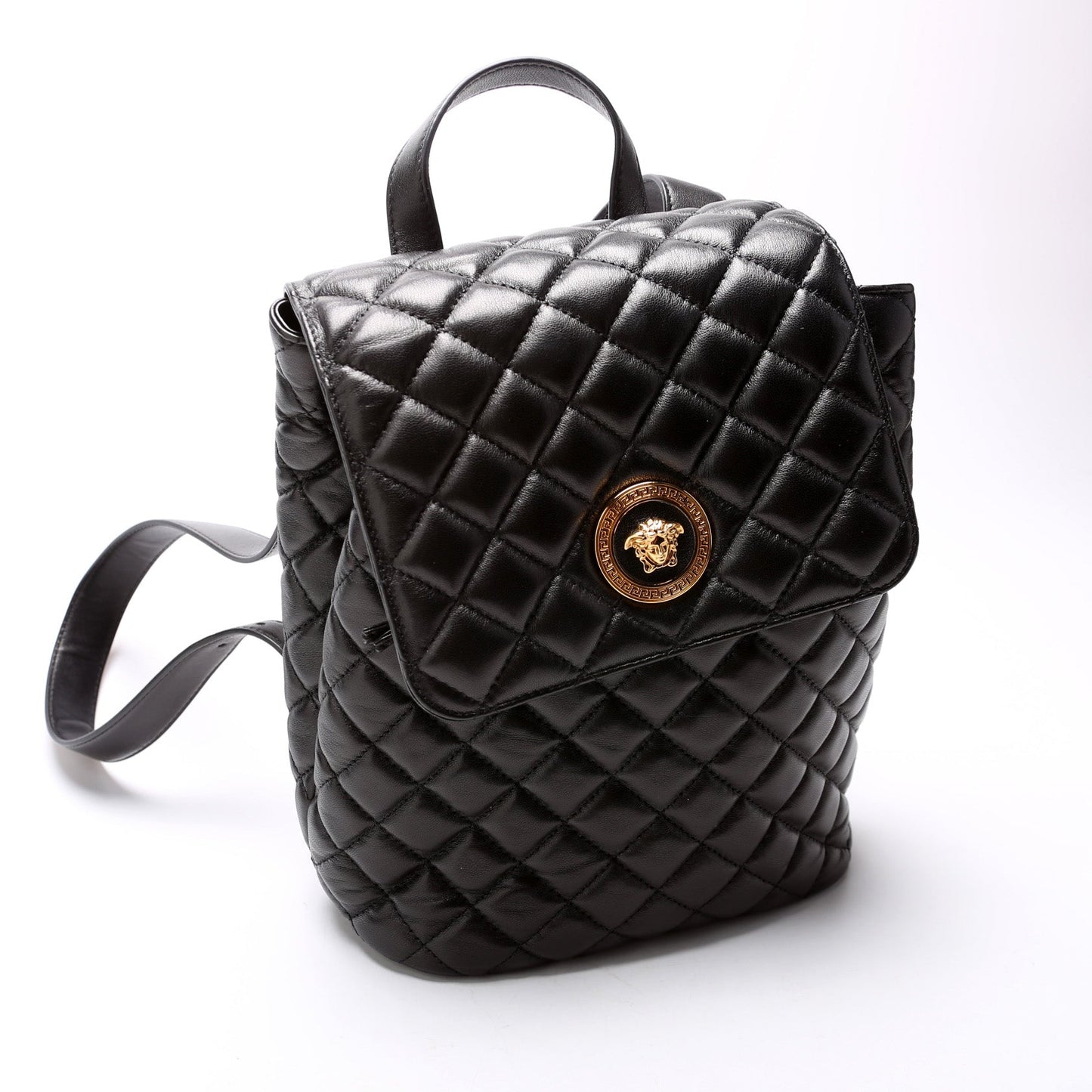 Medusa Quilted Leather Small Backpack