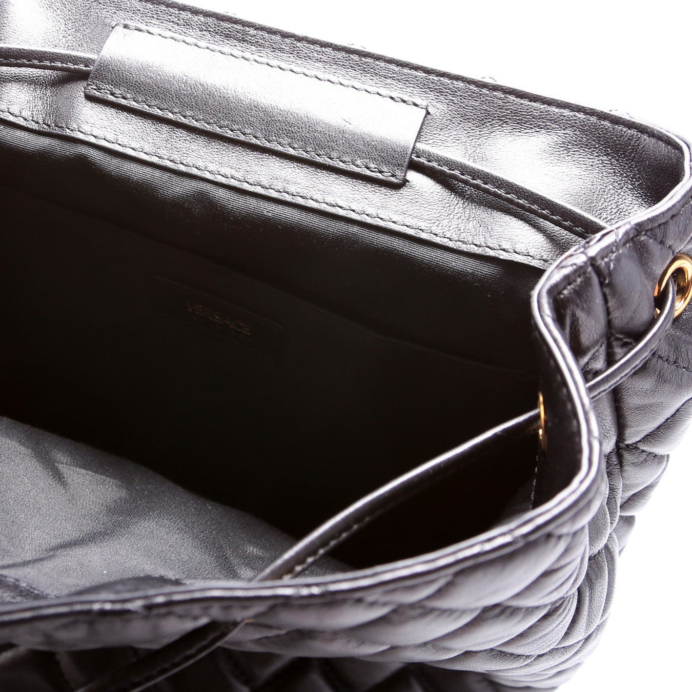 Medusa Quilted Leather Small Backpack