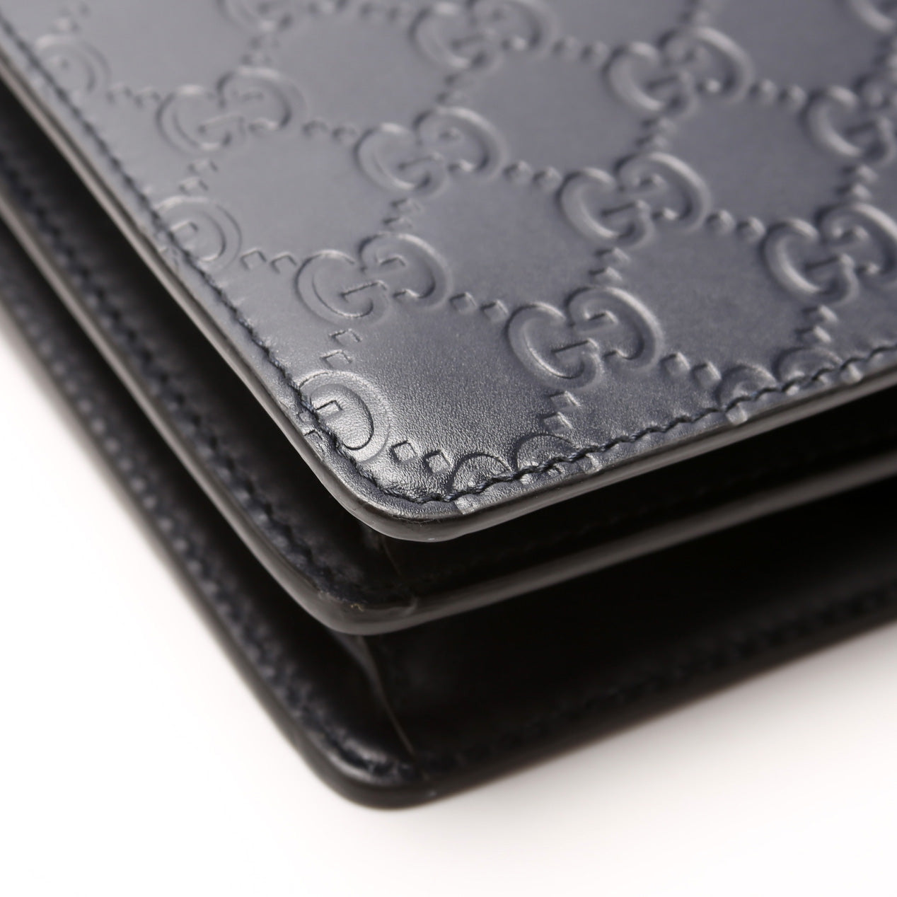 450953 GG Leather Double Zip Messenger