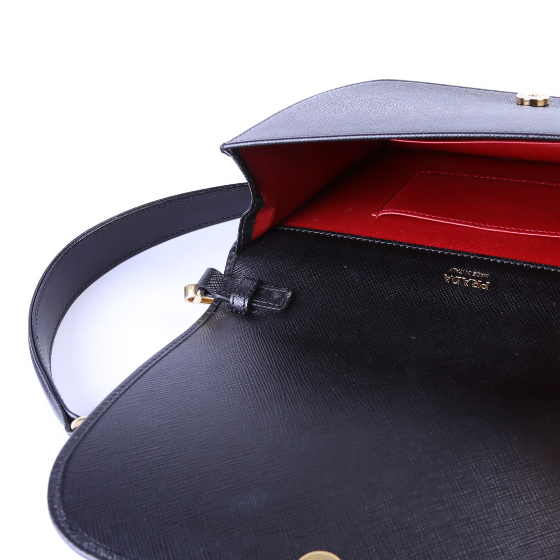 1BP013 Saffiano Lux Flap Crossbody