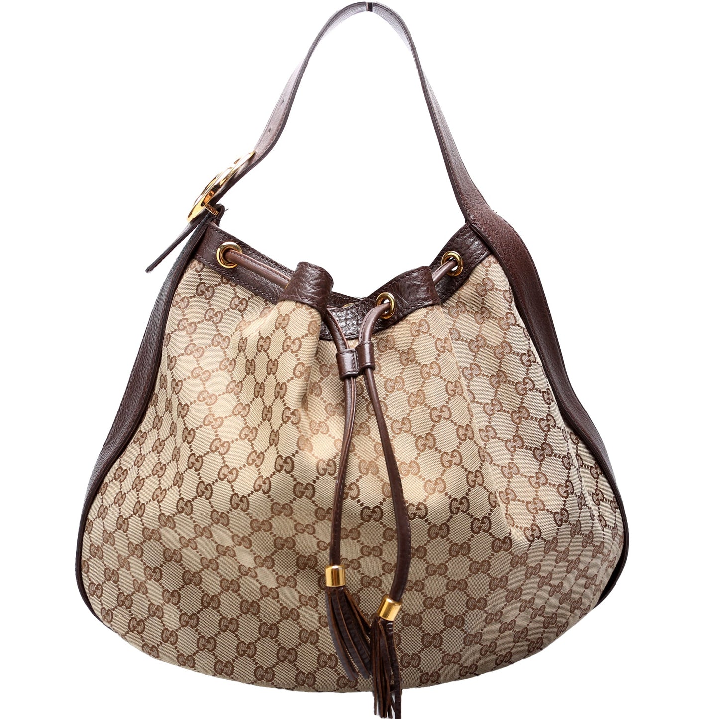 223951 GG Canvas Interlocking Icon Drawstring Hobo