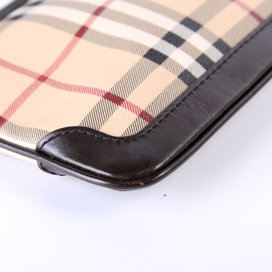 Peyton Haymarket Check Crossbody Clutch