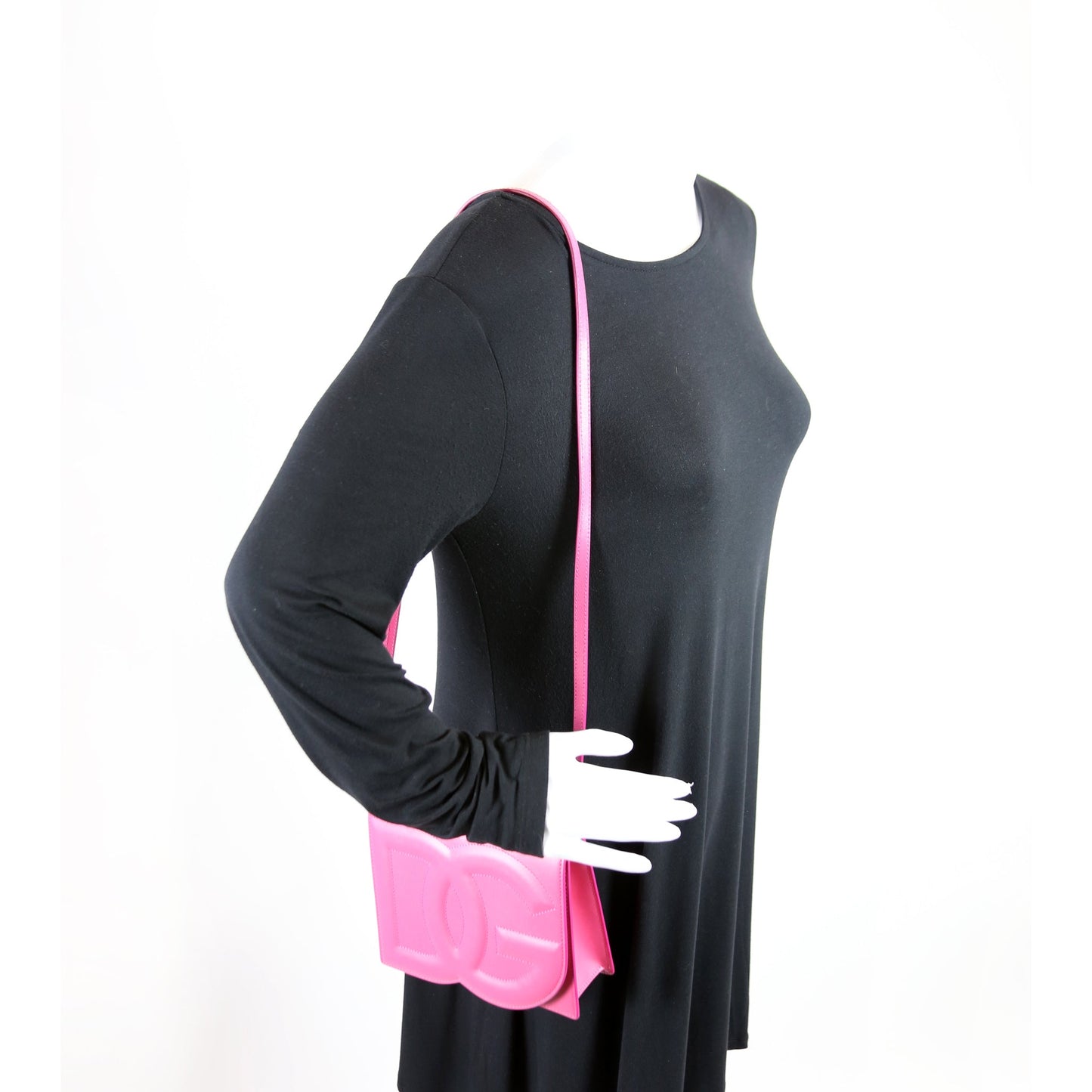 DG Logo Calfskin Flap Crossbody Bag