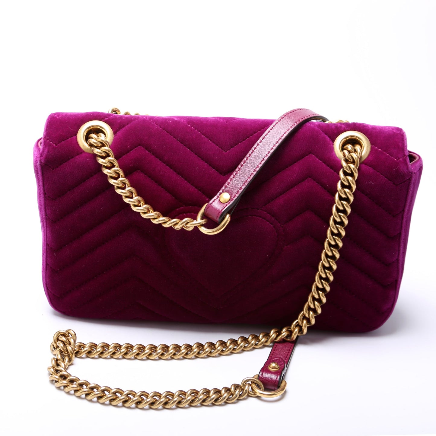 443497 Marmont Shoulder Velvet Small Flap