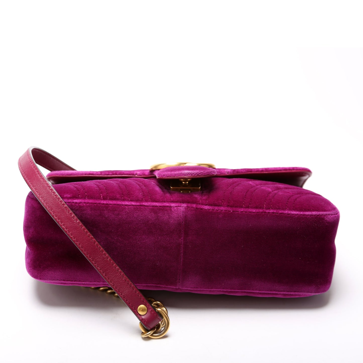 443497 Marmont Shoulder Velvet Small Flap