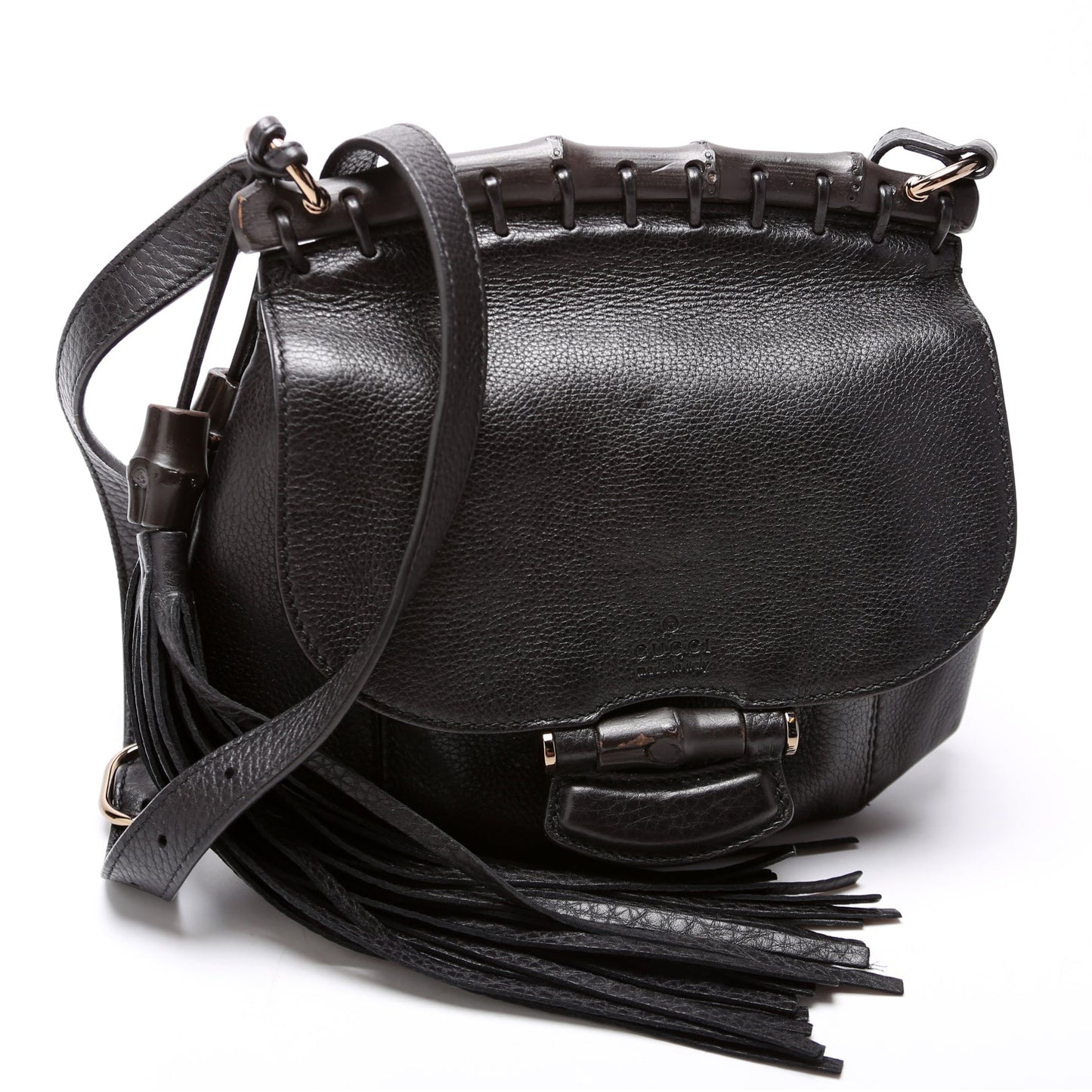 347104 Calfskin Bamboo Nouveau Shoulder Bag Small