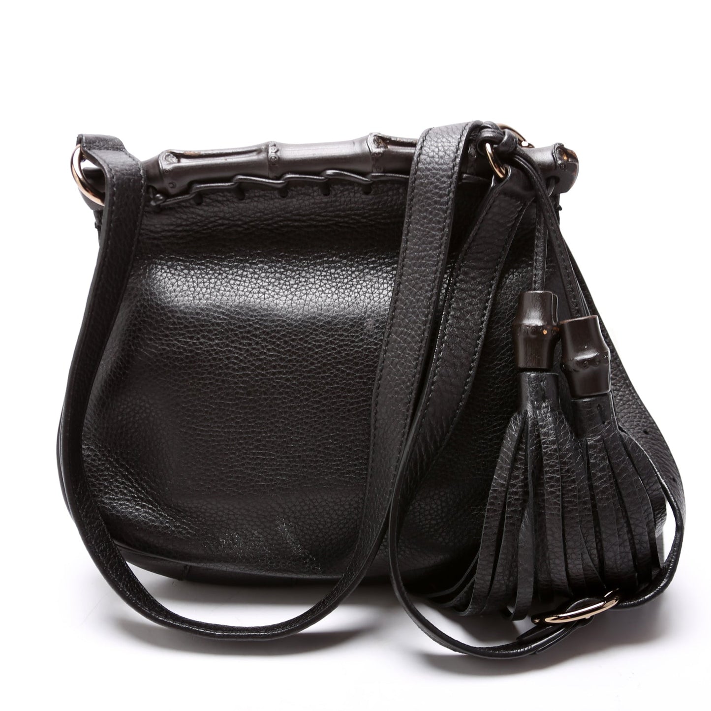 347104 Calfskin Bamboo Nouveau Shoulder Bag Small