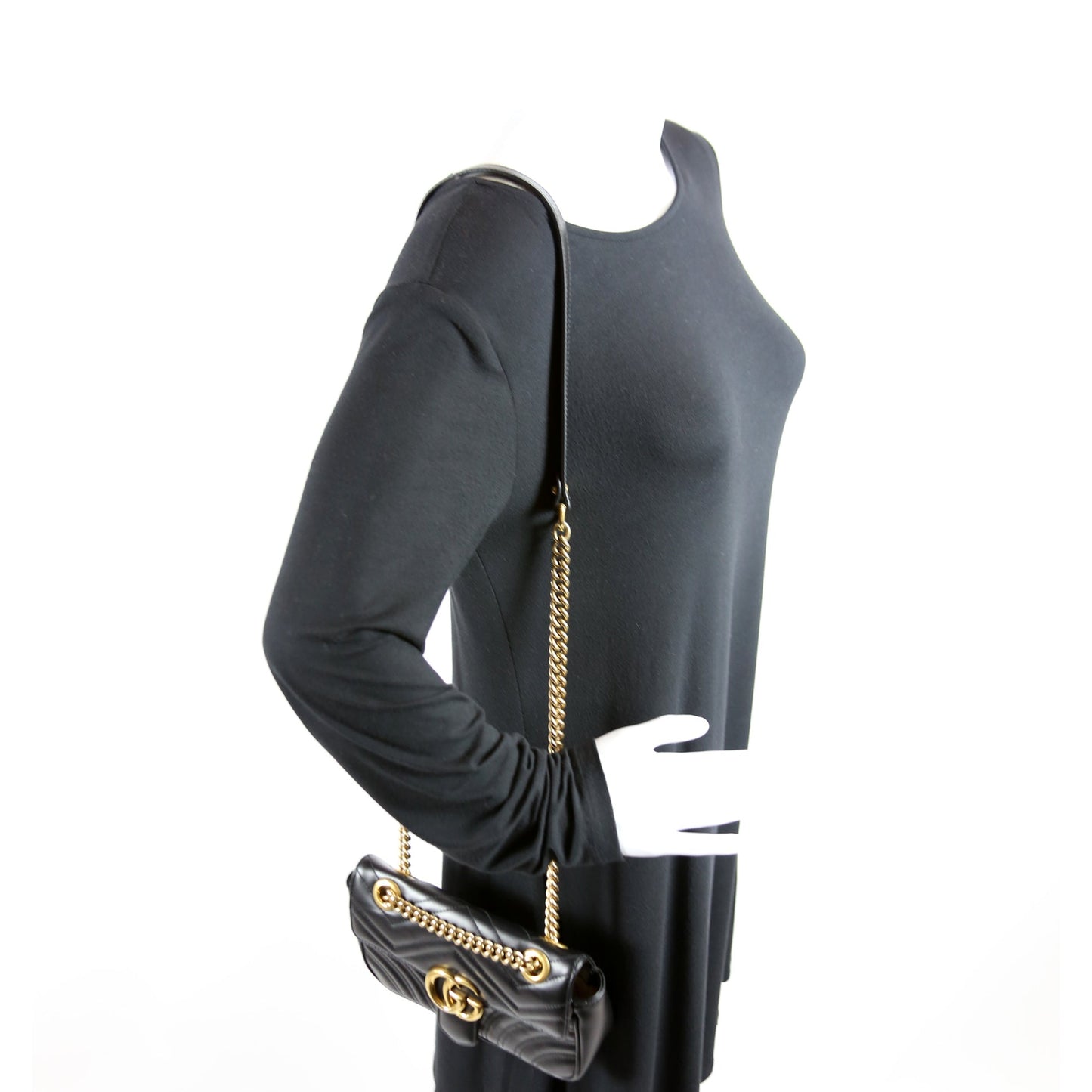 446744 Marmont Leather Shoulder Mini Flap
