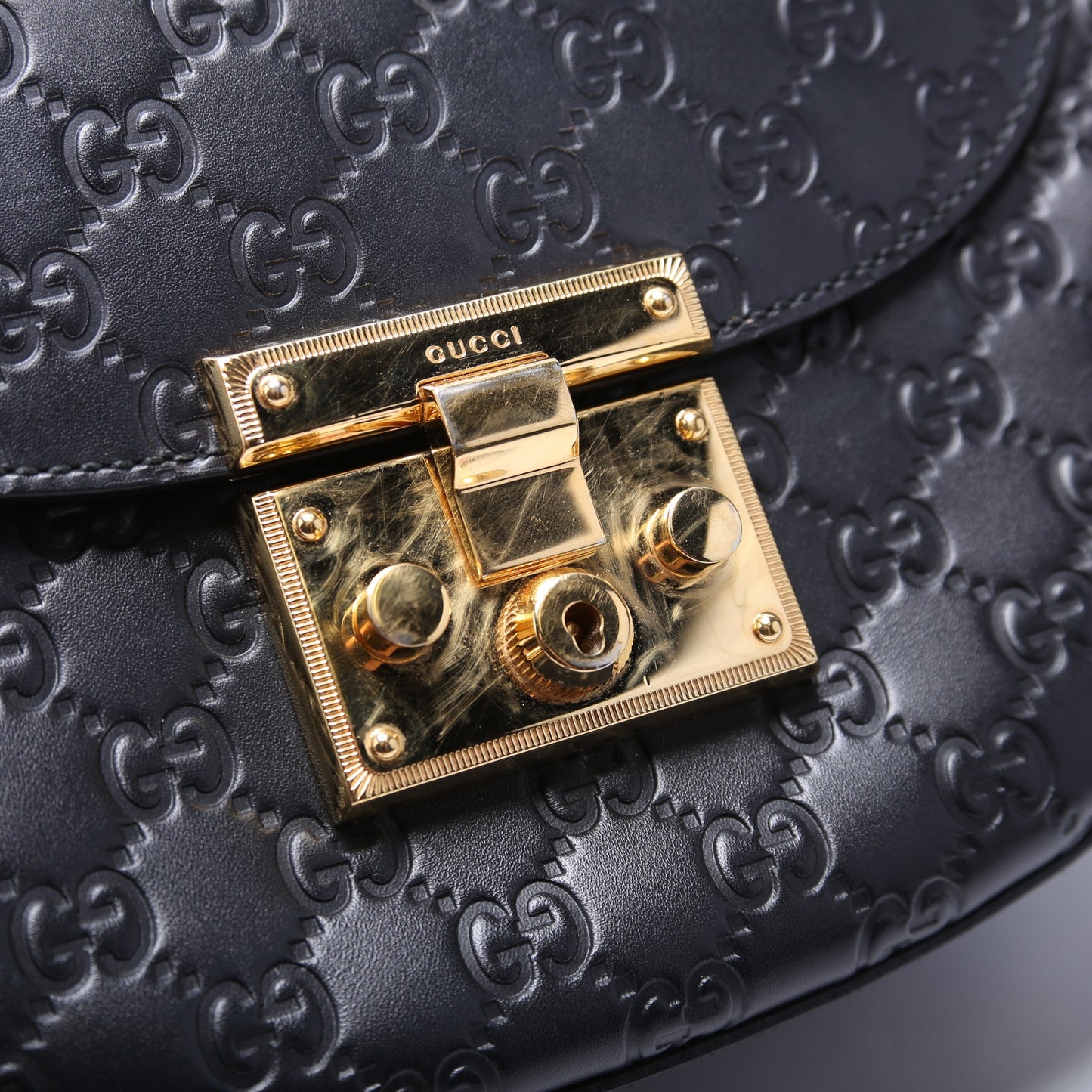453189 Padlock Guccissima Medium Messenger