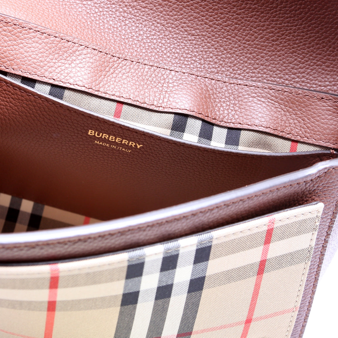Note Crossbody Leather/Vintage Check