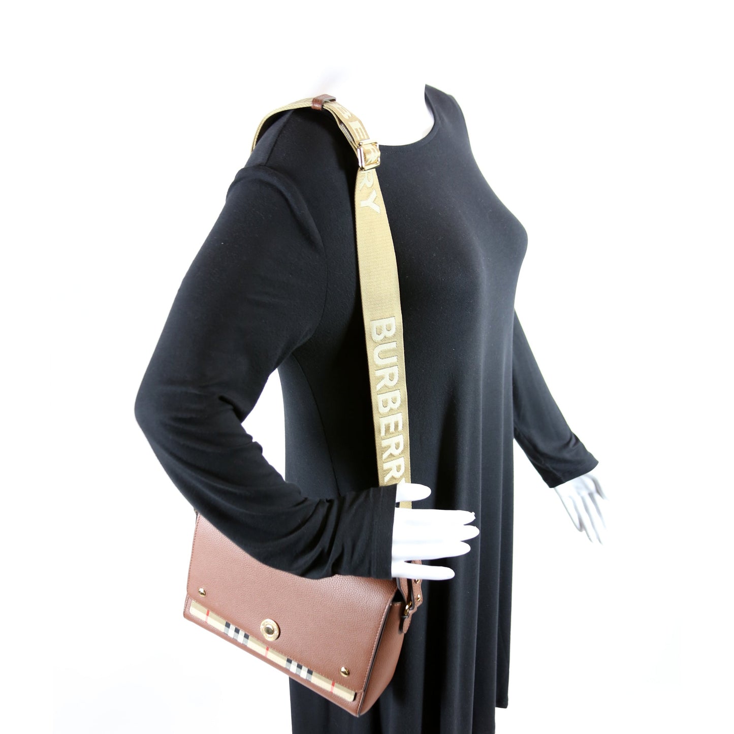 Note Crossbody Leather/Vintage Check