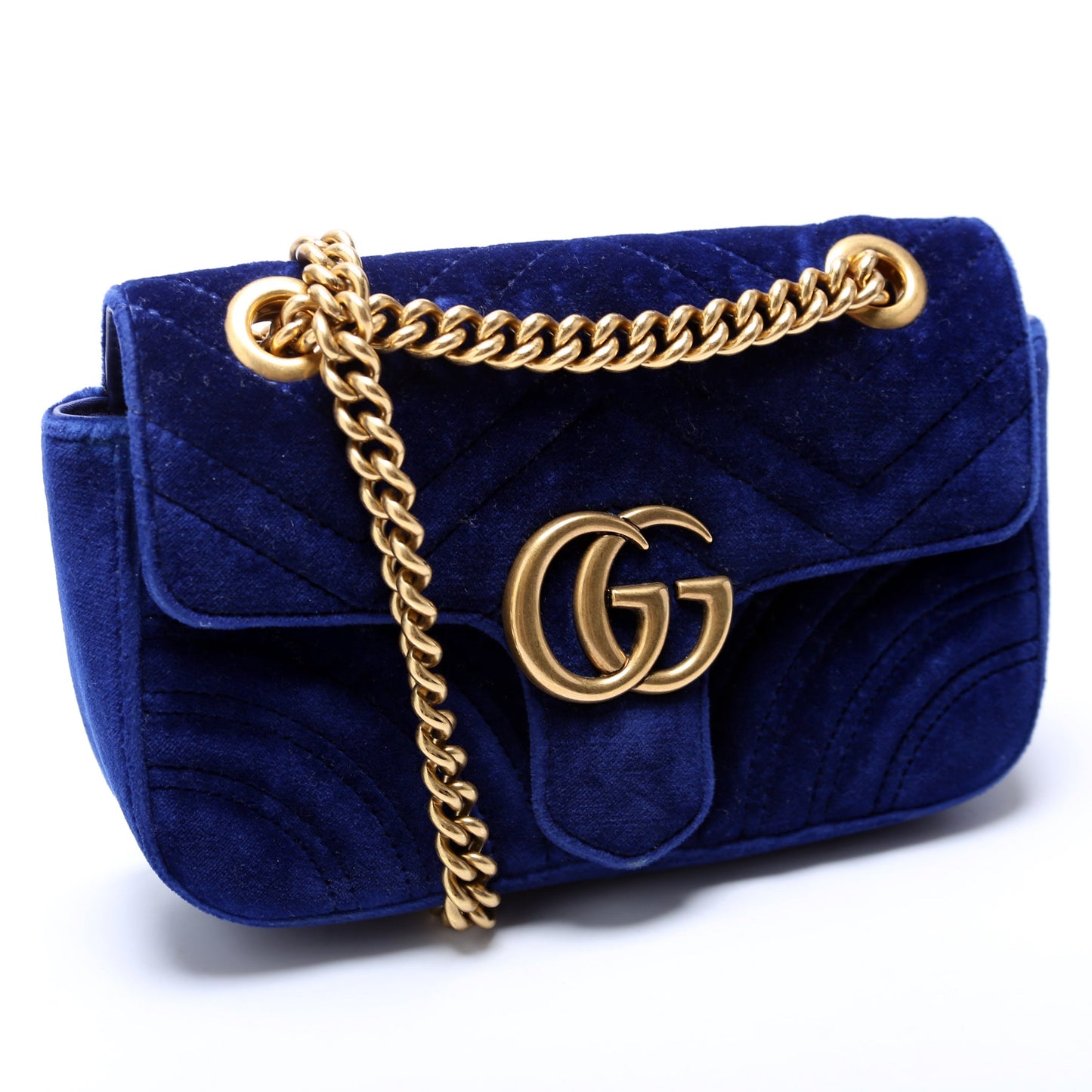 446744 Marmont Shoulder Mini Velvet Flap