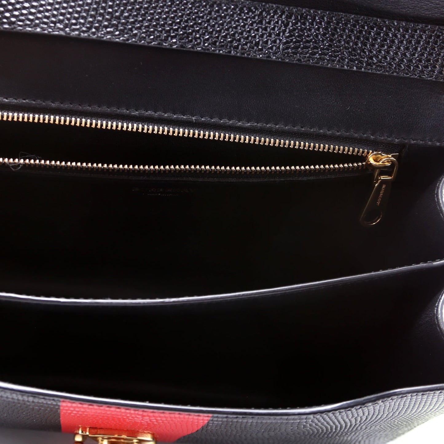 Brit Embossed Leather Crossbody Black