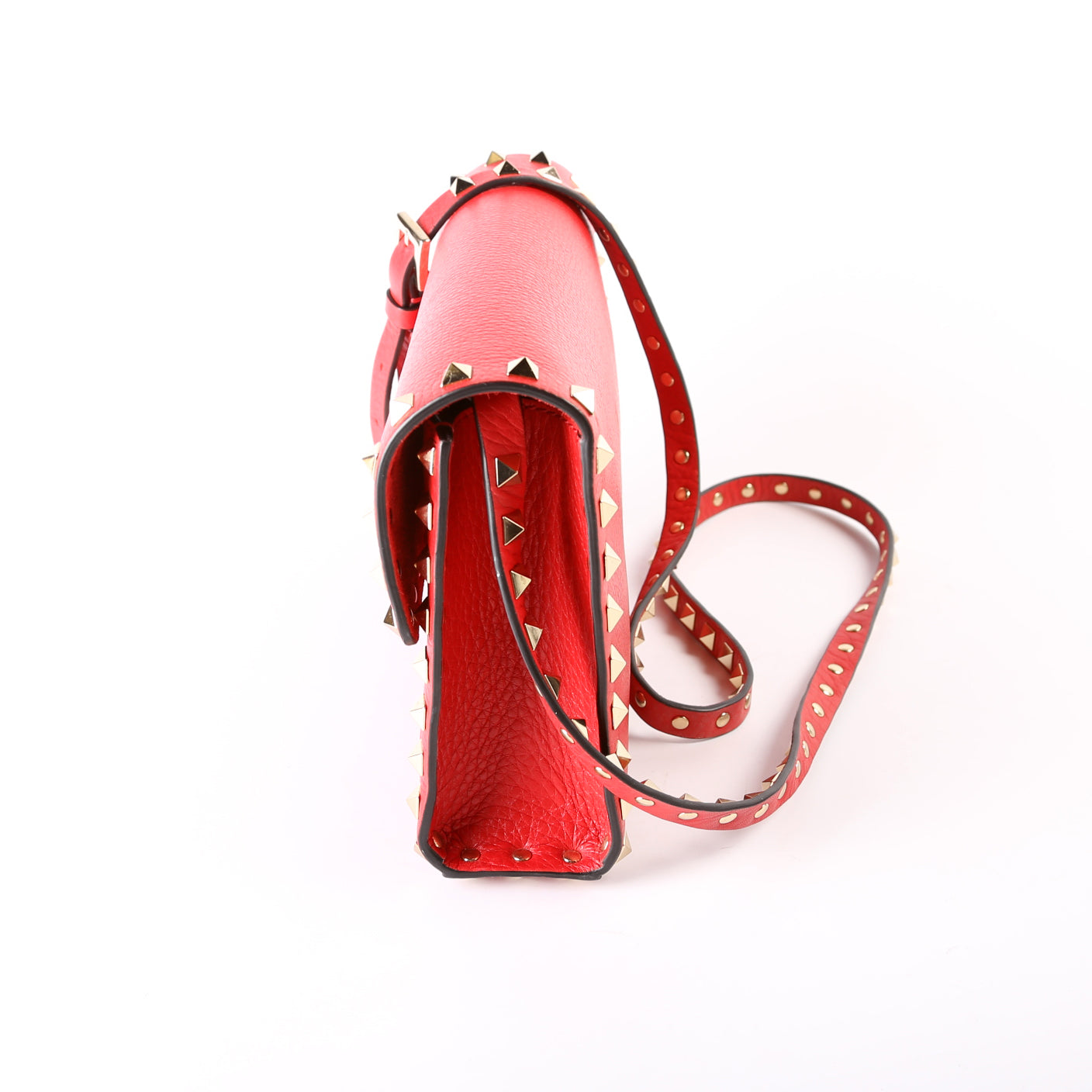 Small Rockstud Crossbody Red