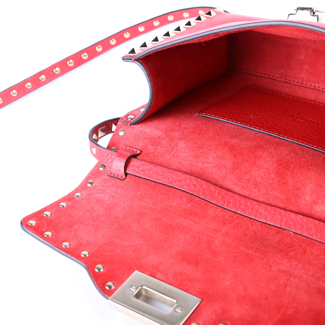 Small Rockstud Crossbody Red