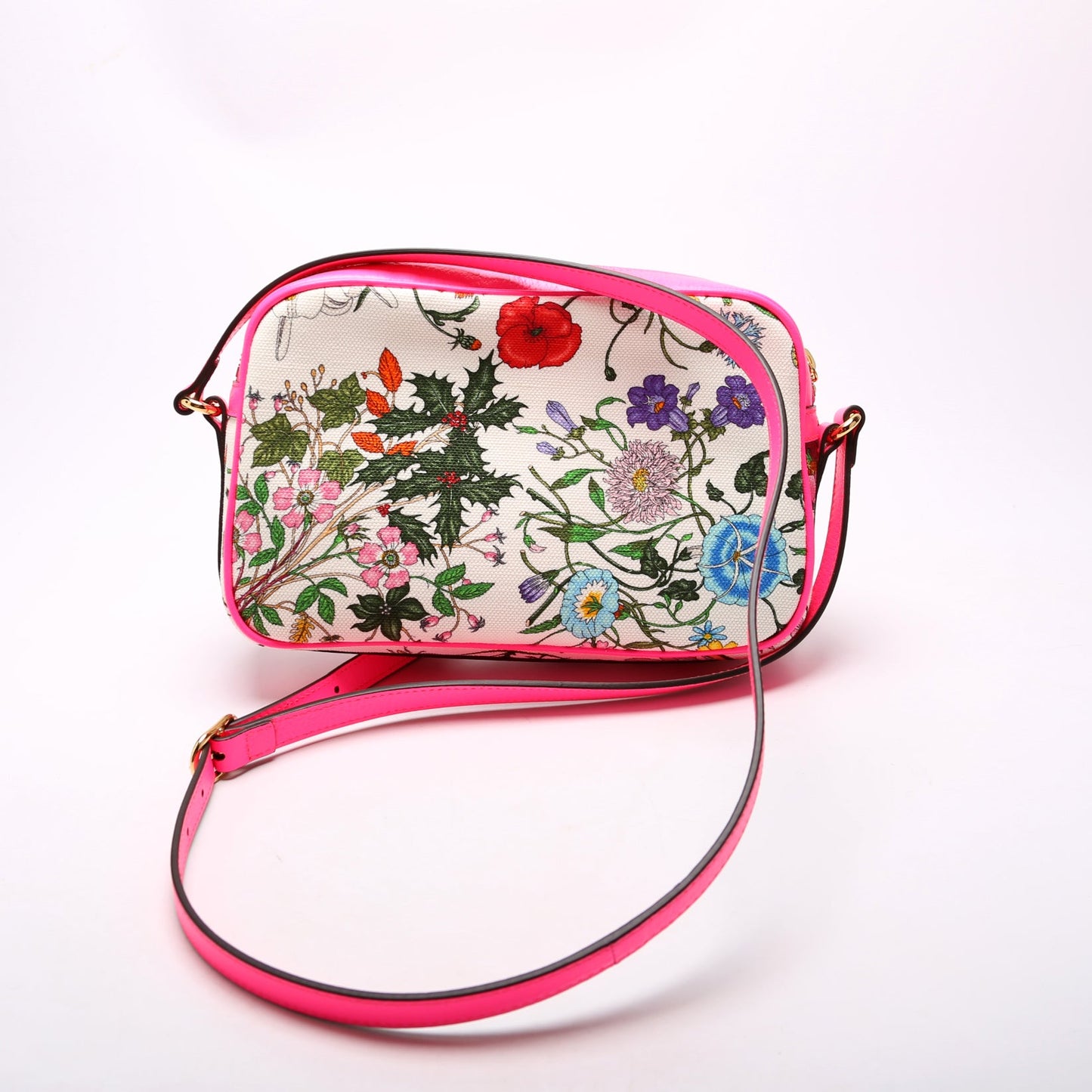 550147 Flora Canvas Crossbody Pink/Multicolor