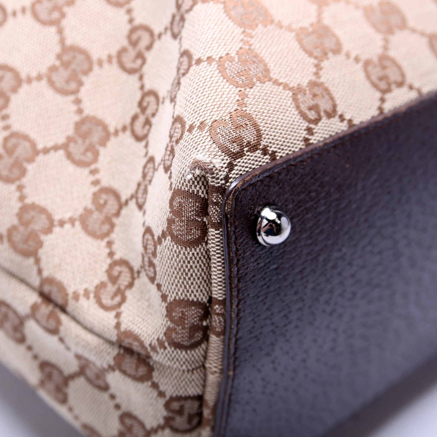 120836 GG Canvas Tote Brown