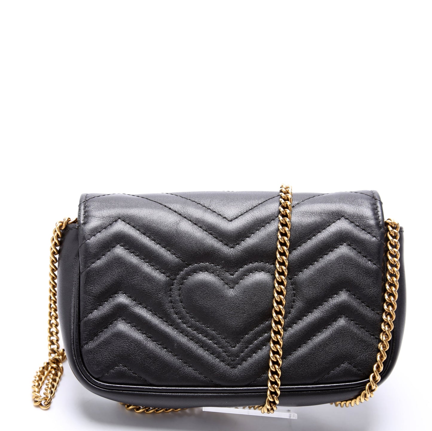 476433 Marmont Leather Super Mini Flap Black