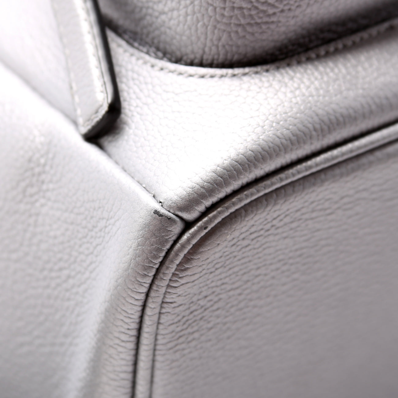 Stark Metallic Backpack Medium Leather/Visetos Silver