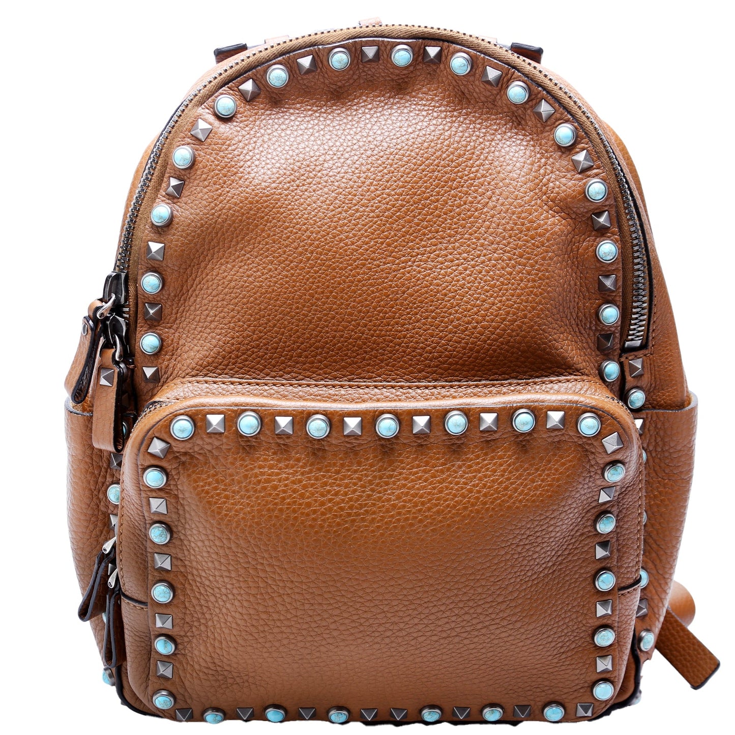 Rolling Rockstud Backpack Brown