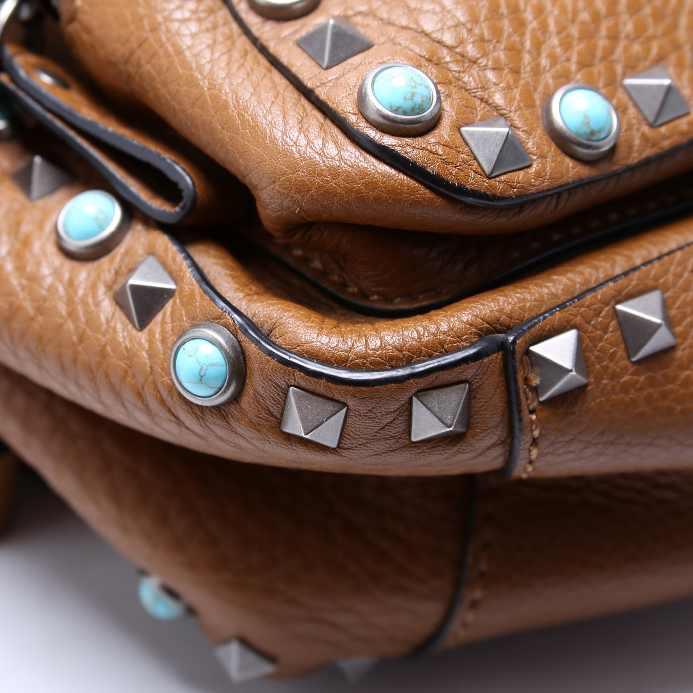 Rolling Rockstud Backpack Brown