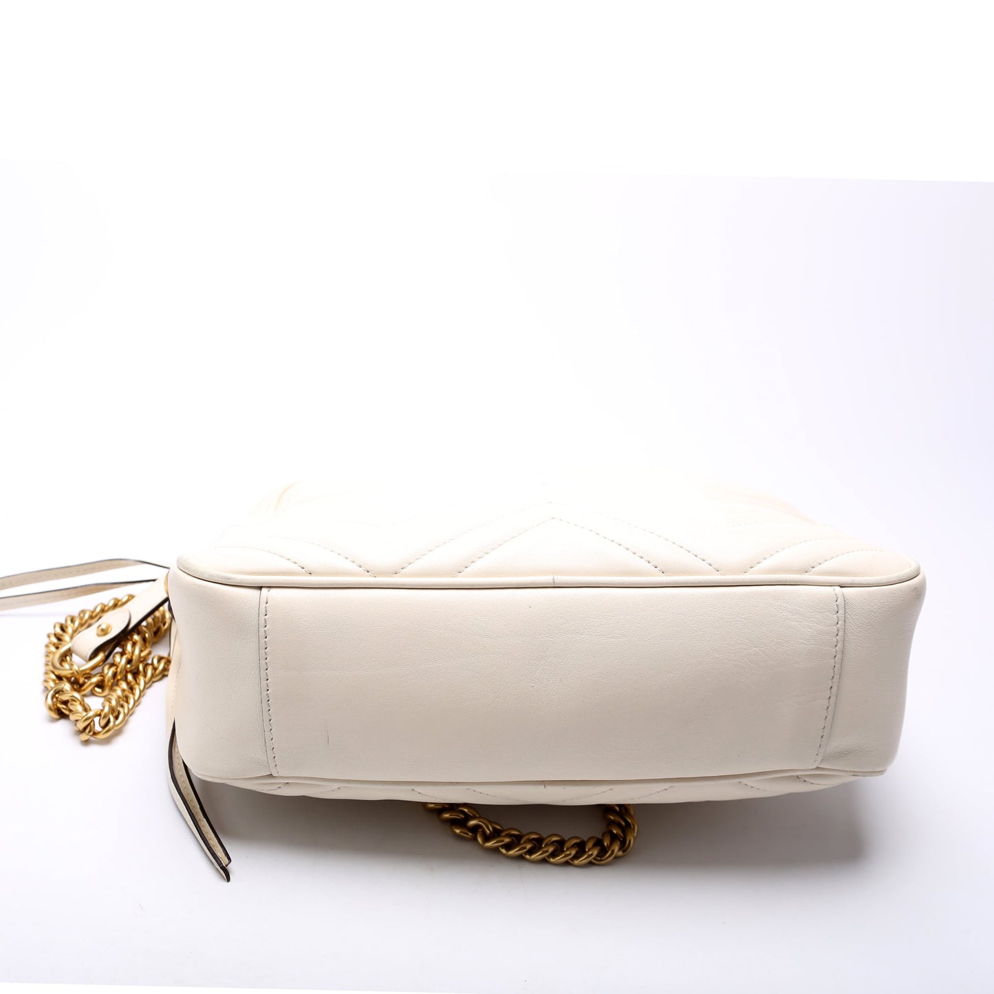 443499 GG Marmont Medium Chain Bag Cream
